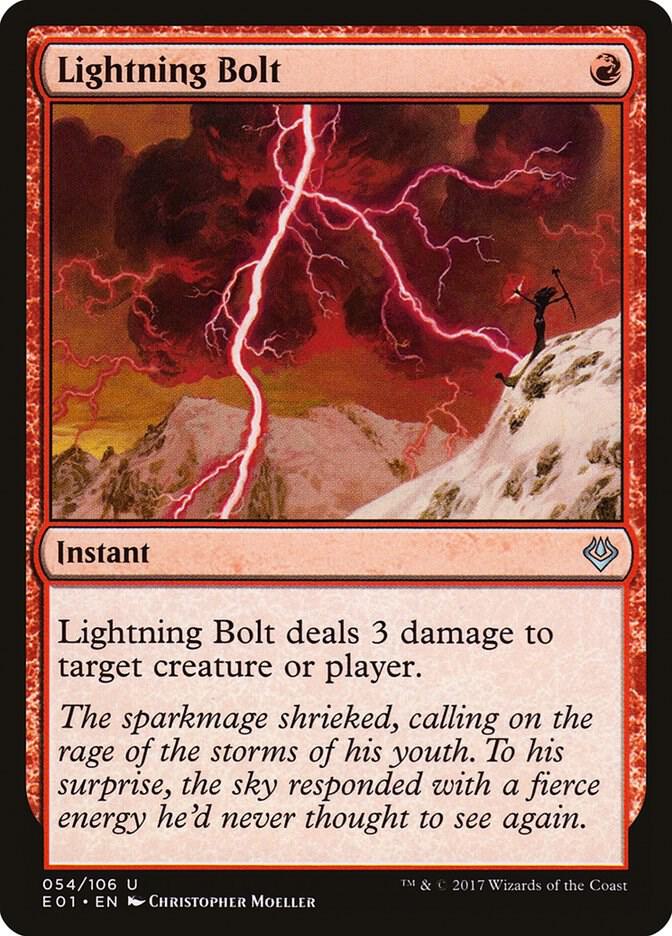 Lightning Bolt 54 card from Archenemy: Nicol Bolas