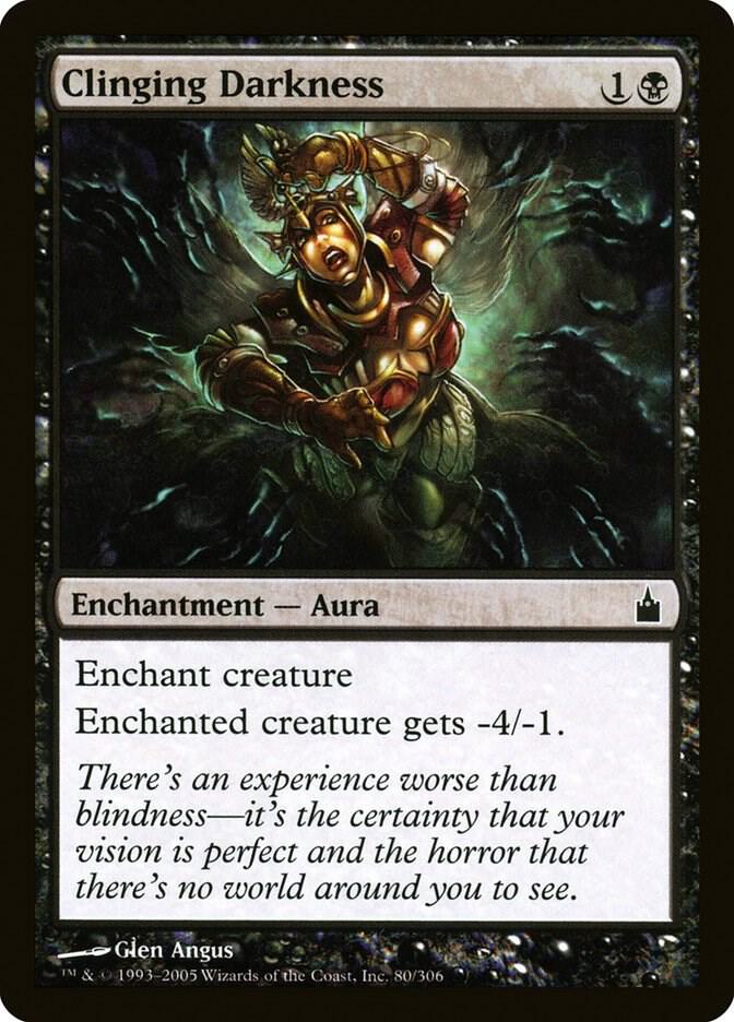 Clinging Darkness 80 card from Ravnica: City of Guilds