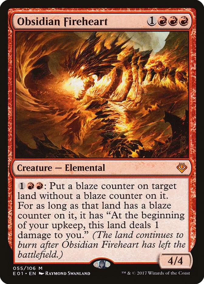 Obsidian Fireheart 55 card from Archenemy: Nicol Bolas