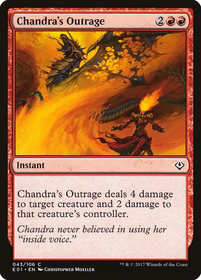 Chandra's Outrage 43 card from Archenemy: Nicol Bolas