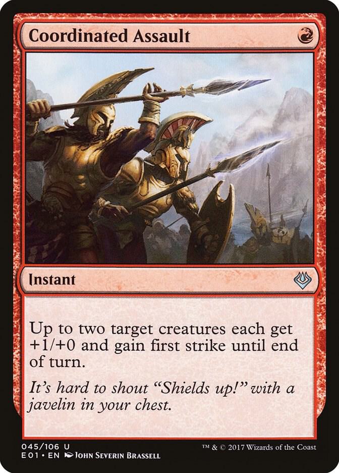 Coordinated Assault 45 card from Archenemy: Nicol Bolas