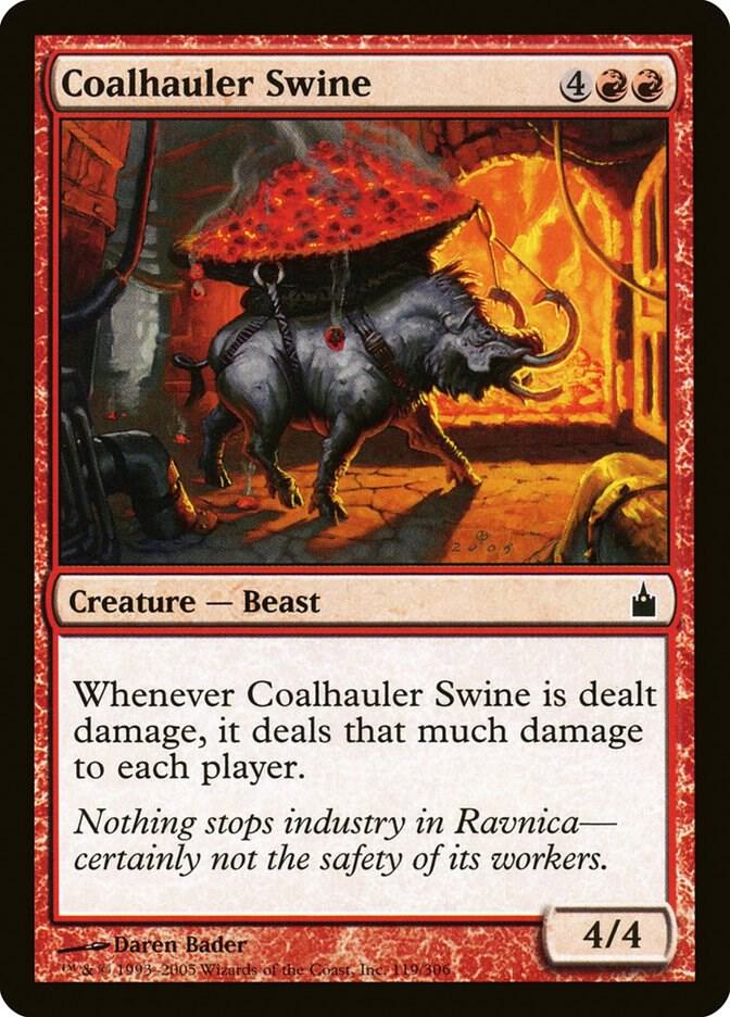 Coalhauler Swine 119 card from Ravnica: City of Guilds