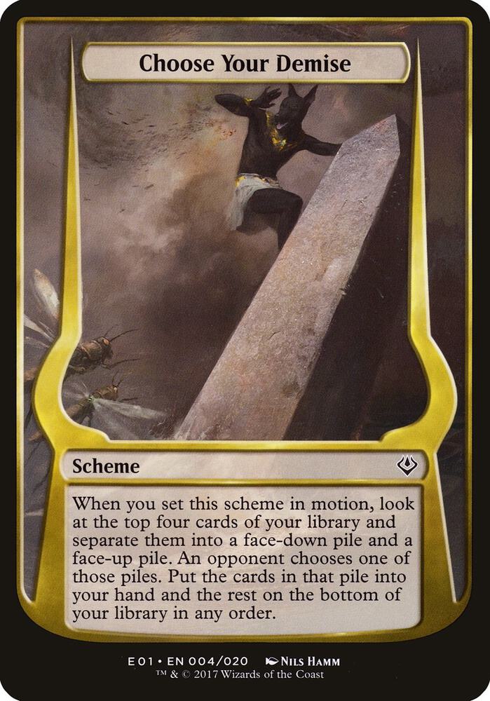 Choose Your Demise (Archenemy: Nicol Bolas) 4 card from Oversize Cards