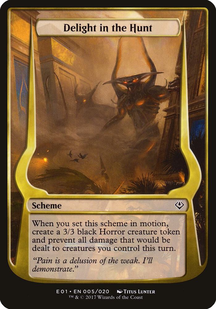 Delight in the Hunt (Archenemy: Nicol Bolas) 5 card from Oversize Cards