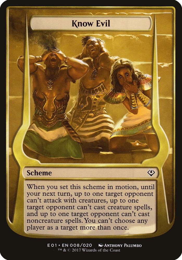 Know Evil (Archenemy: Nicol Bolas) 8 card from Oversize Cards