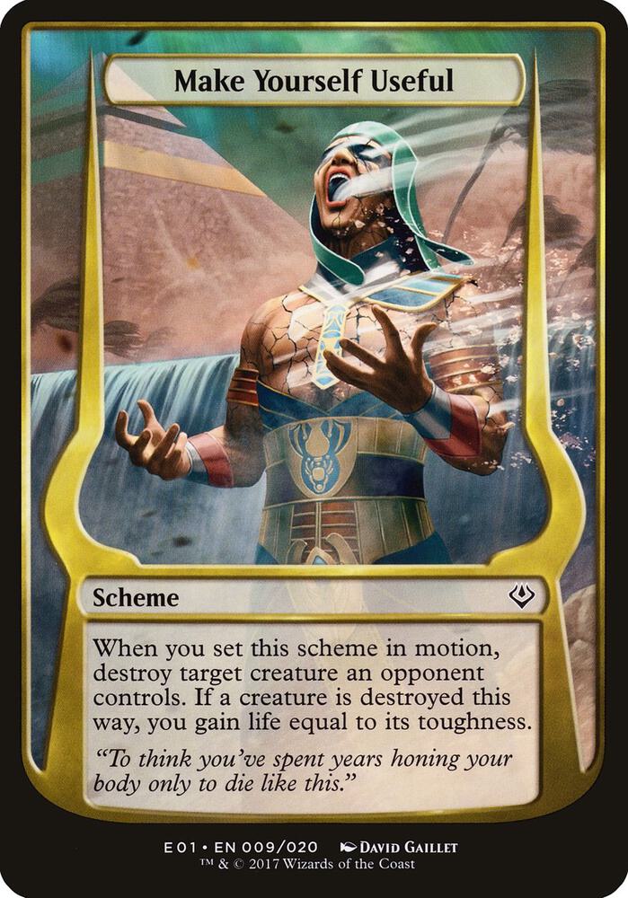 Make Yourself Useful (Archenemy: Nicol Bolas) 9 card from Oversize Cards