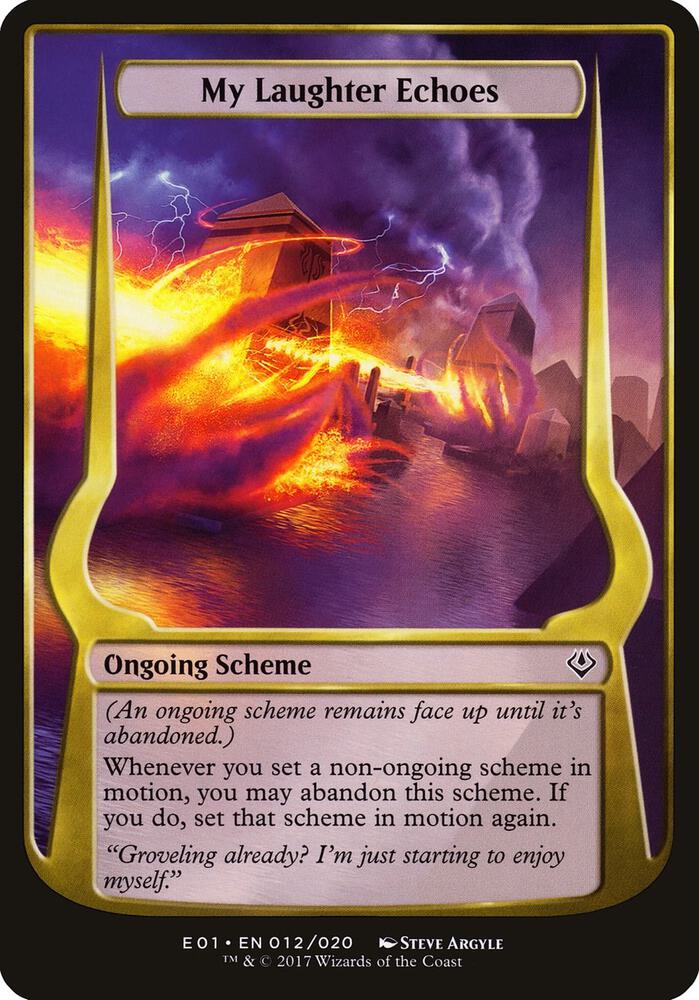 My Laughter Echoes (Archenemy: Nicol Bolas) 12 card from Oversize Cards