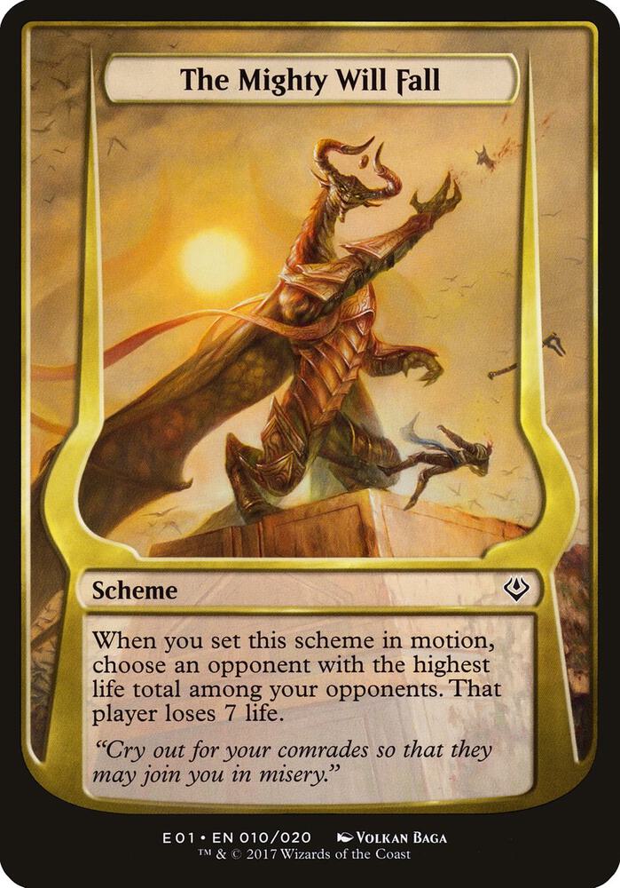 The Mighty Will Fall (Archenemy: Nicol Bolas) 15 card from Oversize Cards