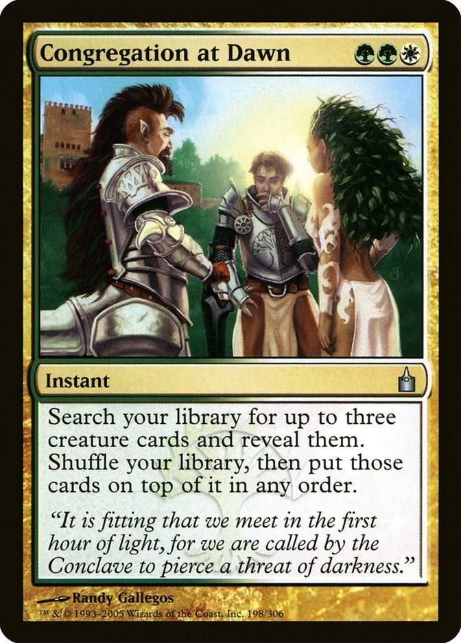 Congregation at Dawn 198 card from Ravnica: City of Guilds