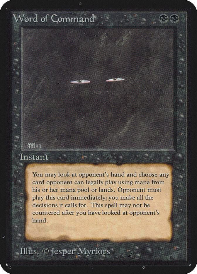 Word of Command card from Alpha Edition