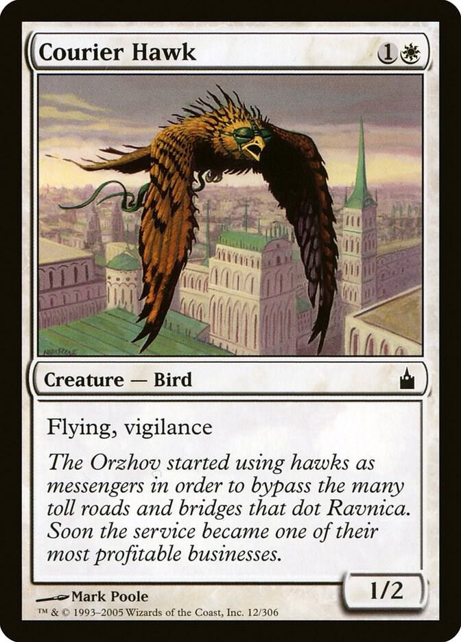 Courier Hawk 12 card from Ravnica: City of Guilds