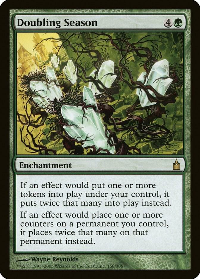Doubling Season 158 card from Ravnica: City of Guilds