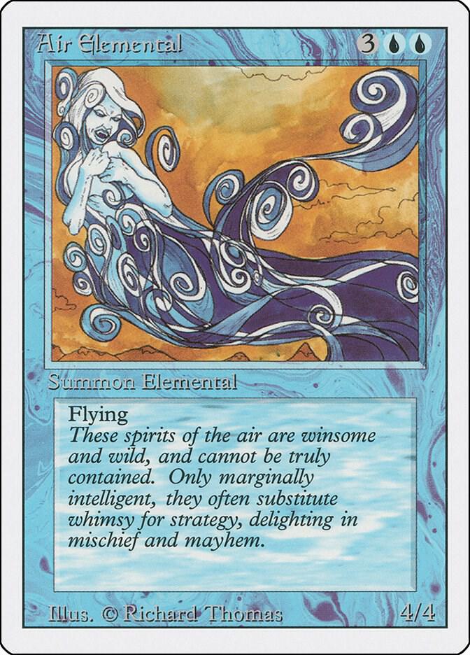 Air Elemental card from Revised Edition