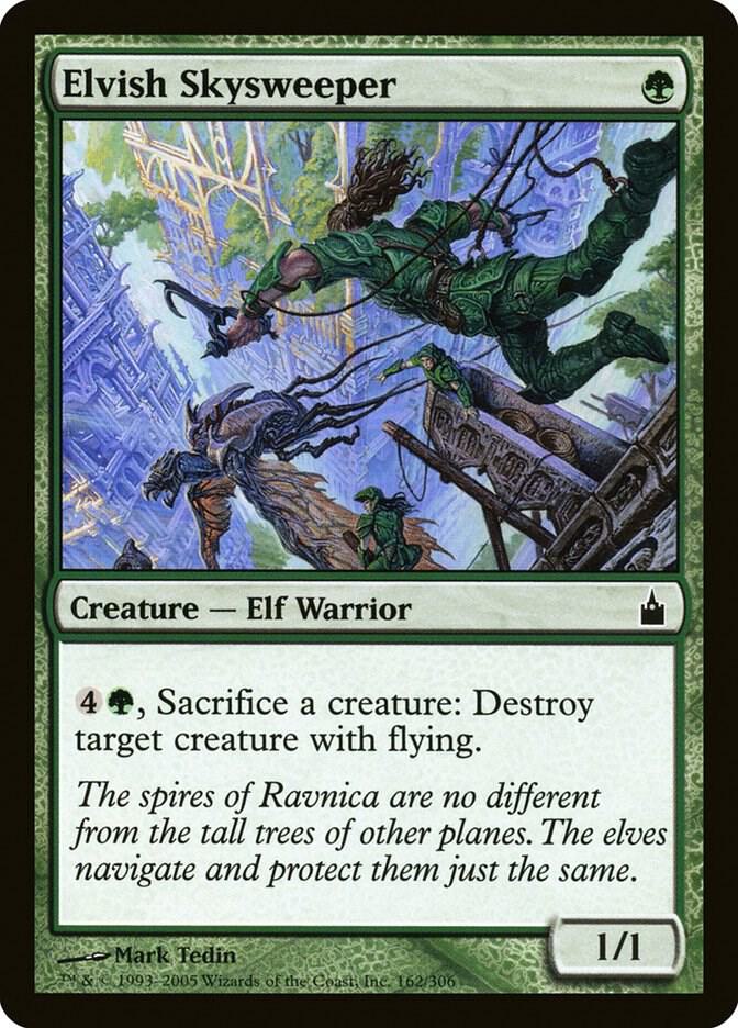 Elvish Skysweeper 162 card from Ravnica: City of Guilds