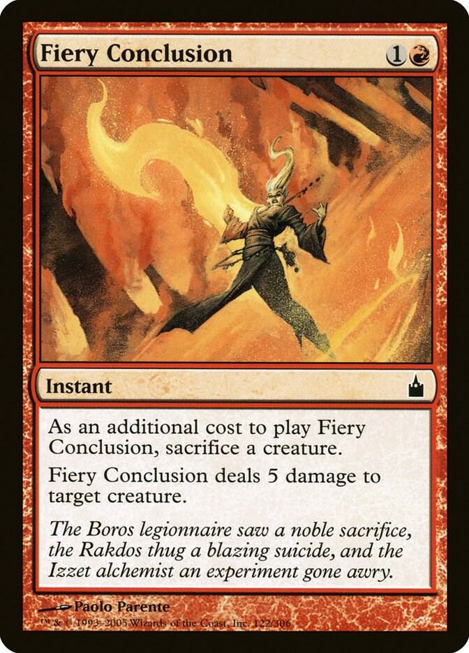 Fiery Conclusion 122 card from Ravnica: City of Guilds