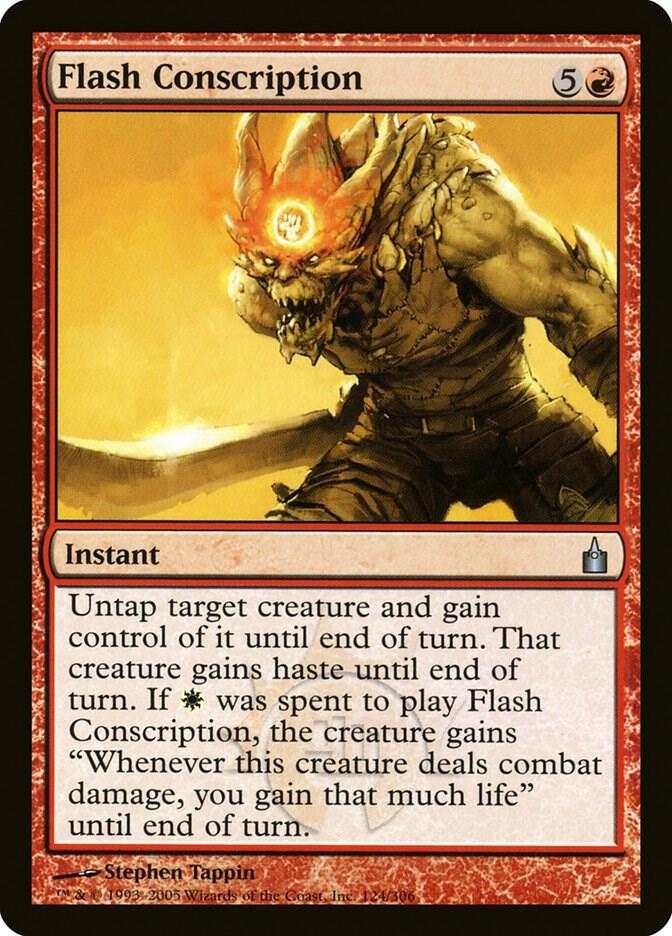 Flash Conscription 124 card from Ravnica: City of Guilds