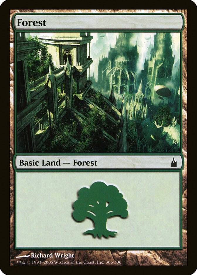 Forest 306 card from Ravnica: City of Guilds