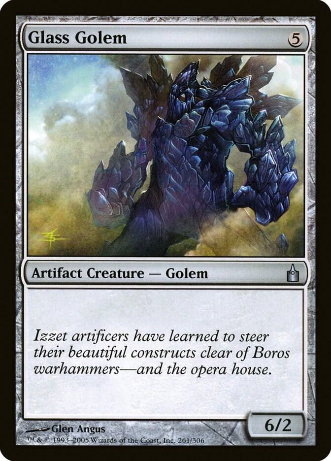 Glass Golem 261 card from Ravnica: City of Guilds