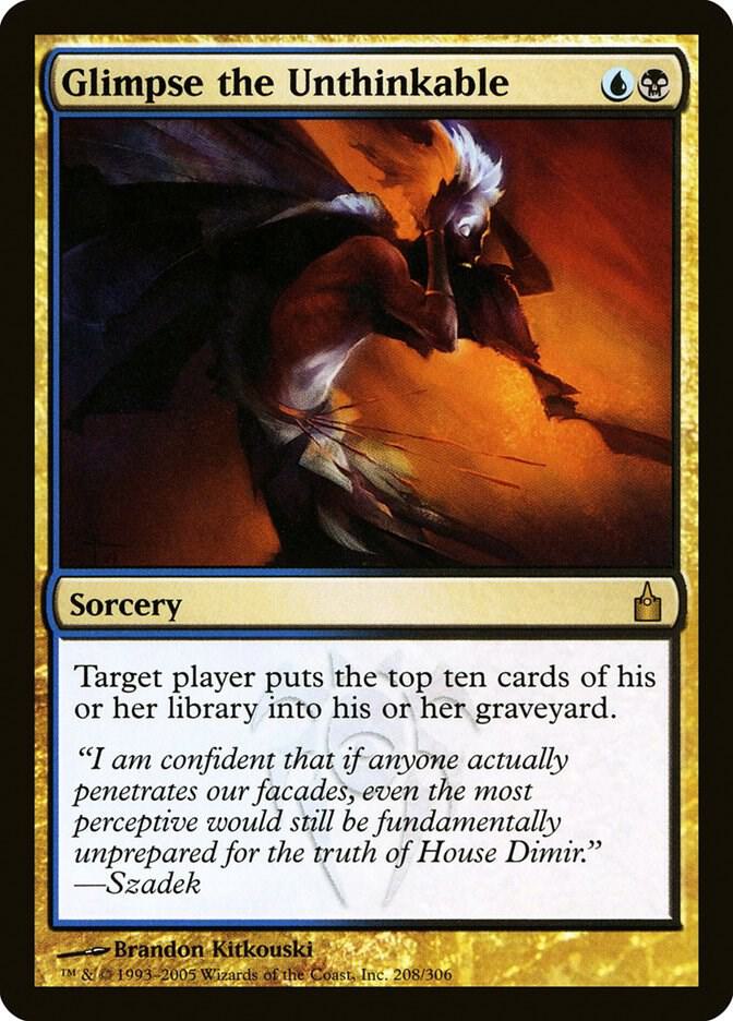 Glimpse the Unthinkable 208 card from Ravnica: City of Guilds