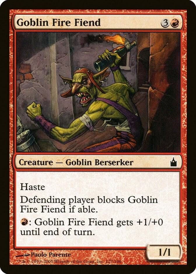 Goblin Fire Fiend 127 card from Ravnica: City of Guilds