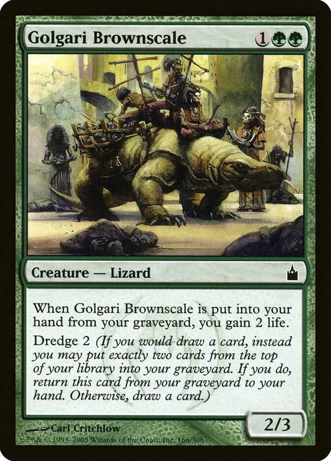 Golgari Brownscale 166 card from Ravnica: City of Guilds