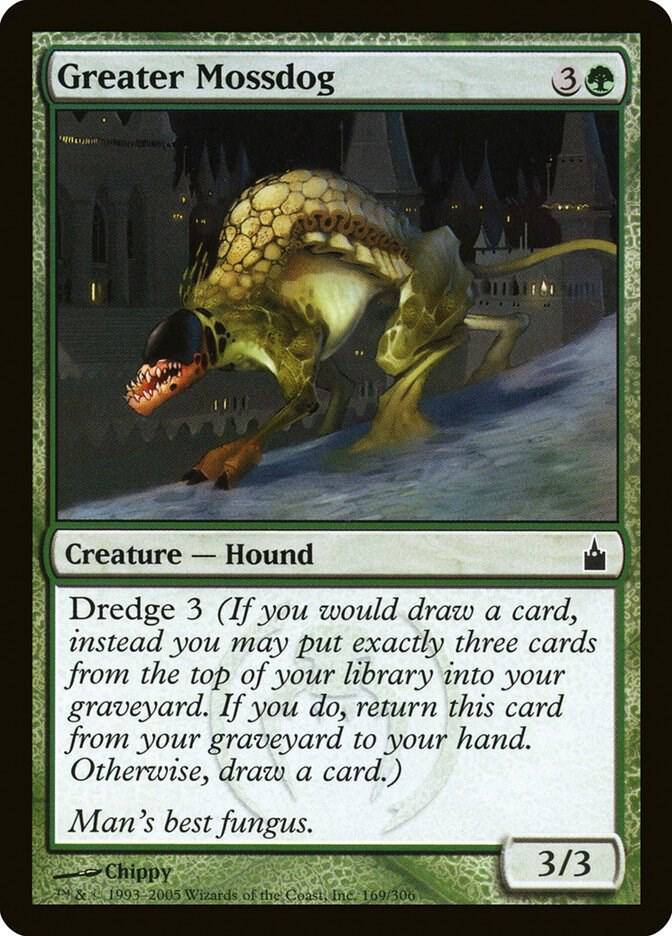 Greater Mossdog 169 card from Ravnica: City of Guilds