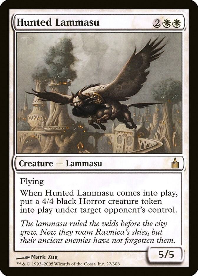 Hunted Lammasu 22 card from Ravnica: City of Guilds