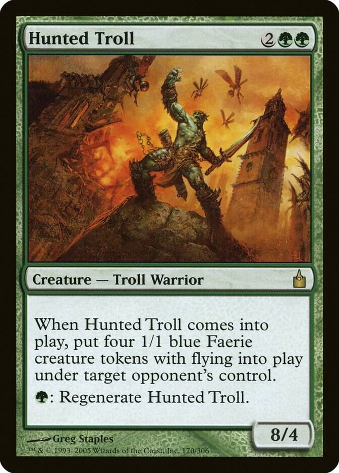 Hunted Troll 170 card from Ravnica: City of Guilds