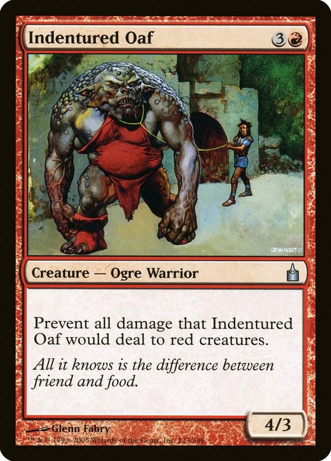 Indentured Oaf 133 card from Ravnica: City of Guilds