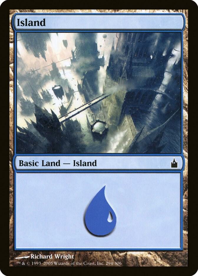 Island 294 card from Ravnica: City of Guilds