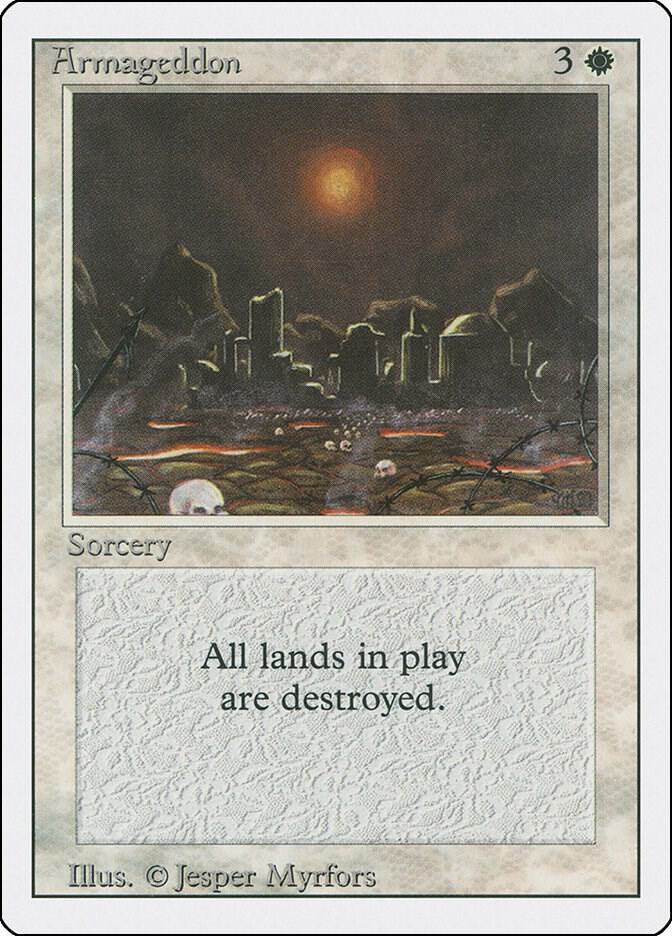 Armageddon card from Revised Edition