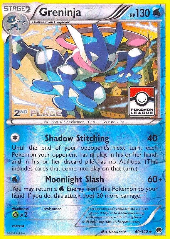 Greninja - 40/122 (League) [2nd Place] 040/122 card from League & Championship Cards