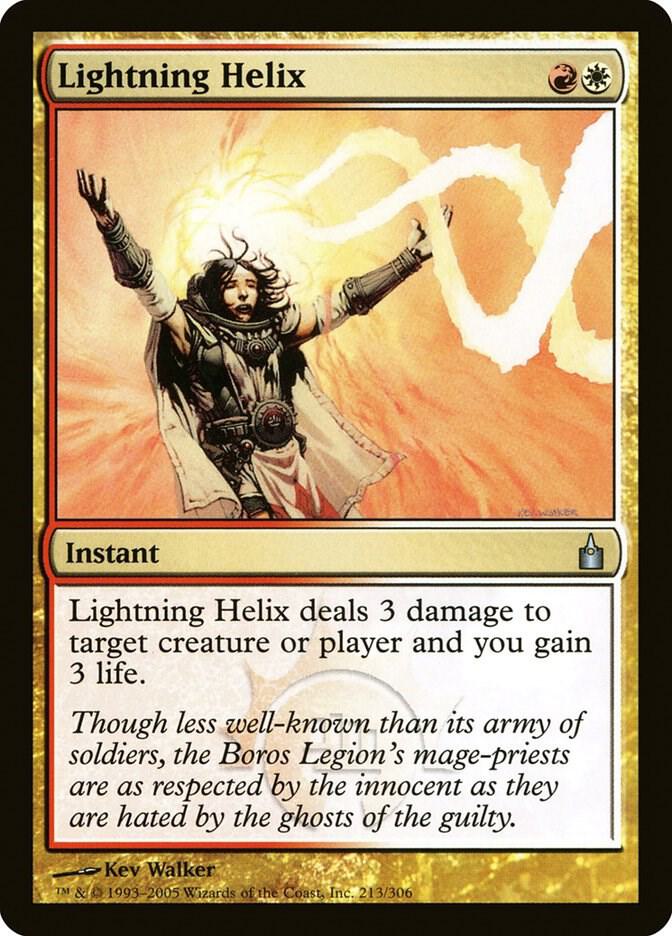 Lightning Helix 213 card from Ravnica: City of Guilds