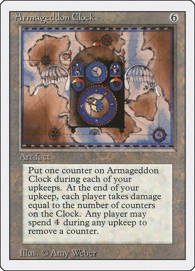 Armageddon Clock card from Revised Edition
