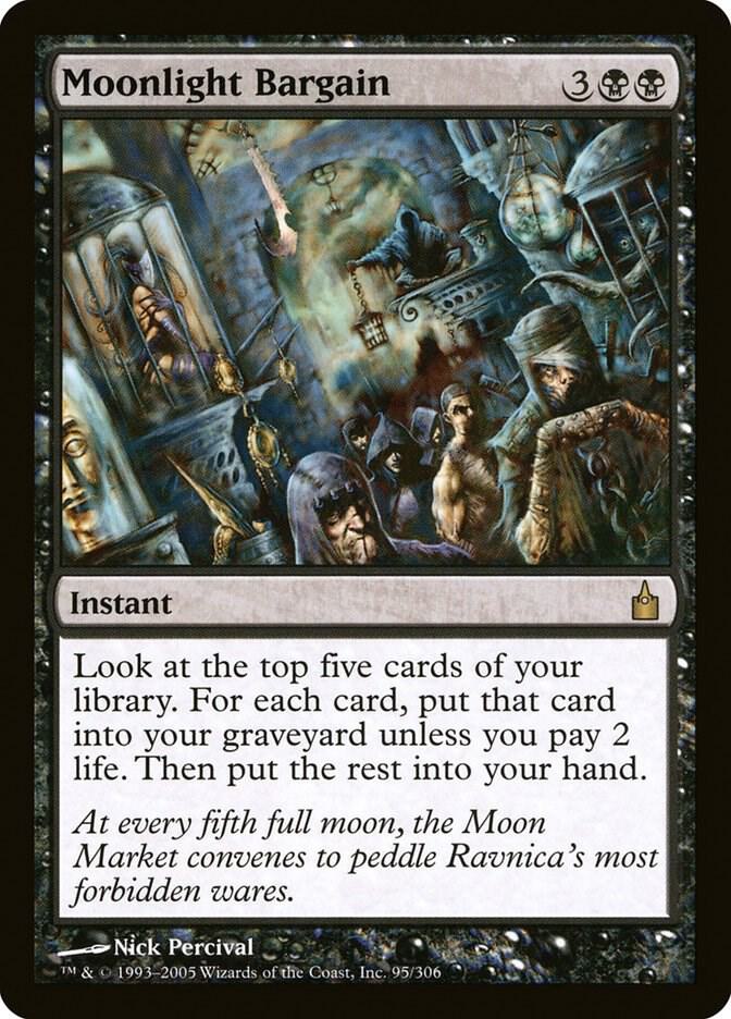 Moonlight Bargain 95 card from Ravnica: City of Guilds