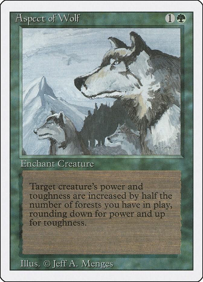 Aspect of Wolf card from Revised Edition