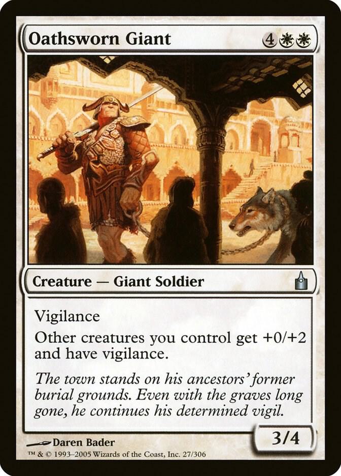 Oathsworn Giant 27 card from Ravnica: City of Guilds