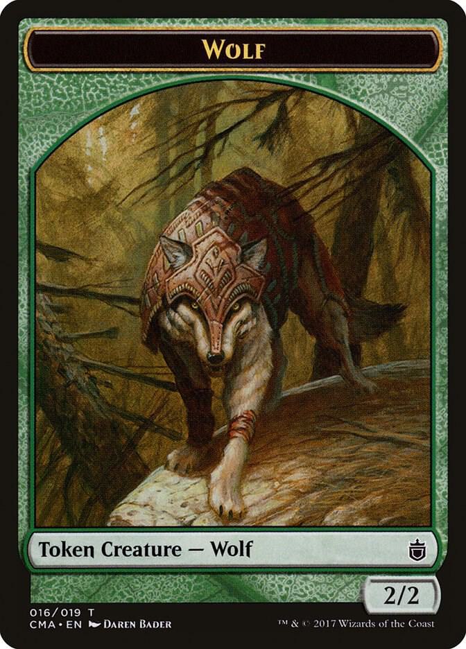 Wolf Token 16 card from Commander Anthology