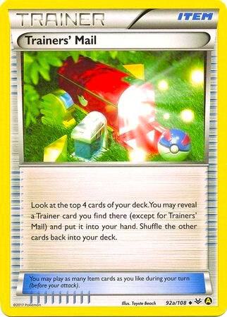 Trainers' Mail - 92a/108 (Non-Holo) 092a/108 card from Alternate Art Promos