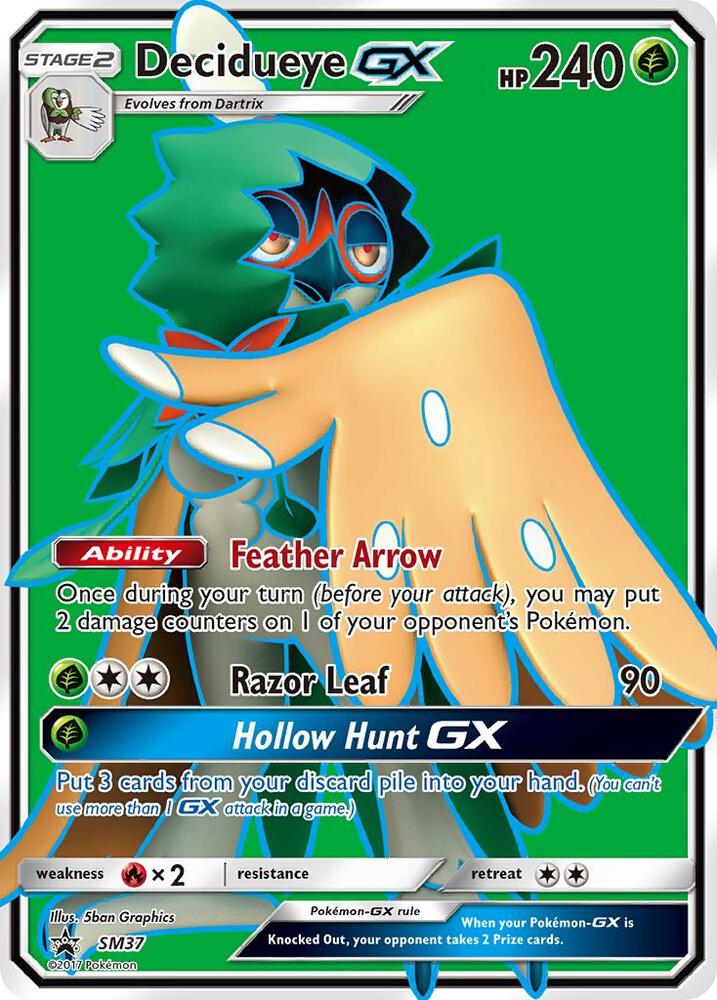 Decidueye GX SM37 card from SM Promos