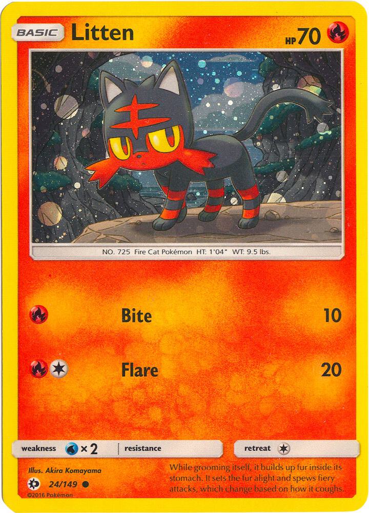 Litten - 24/149 (Cosmos Holo) 024/149 card from Miscellaneous Cards & Products