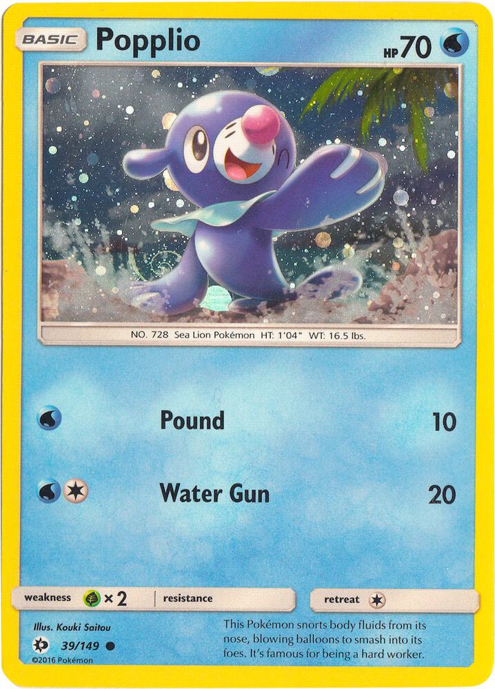 Popplio - 39/149 (Cosmos Holo) 039/149 card from Miscellaneous Cards & Products