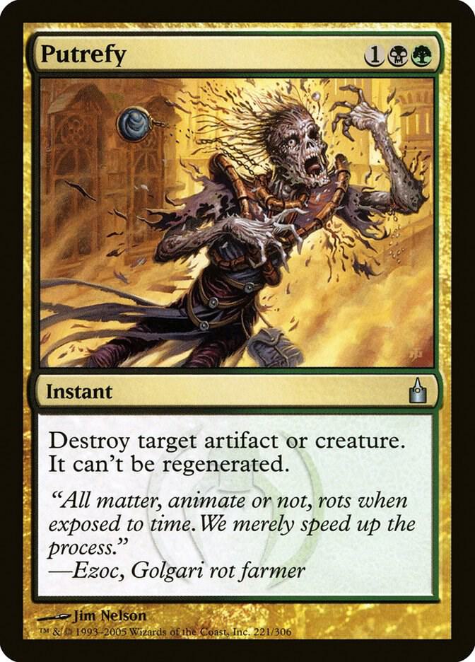 Putrefy 221 card from Ravnica: City of Guilds