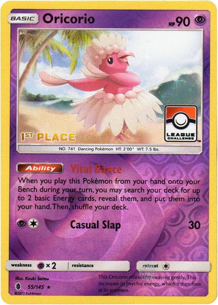 Oricorio - 55/145 (League Challenge) [1st Place] 055/145 card from League & Championship Cards