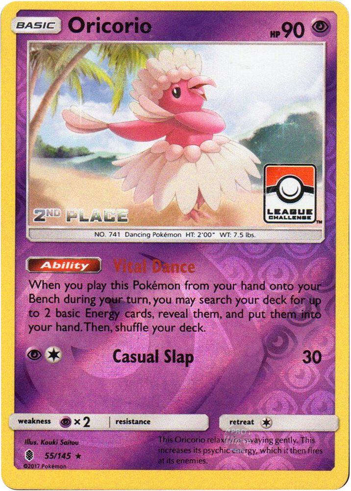Oricorio - 55/145 (League Challenge) [2nd Place] 055/145 card from League & Championship Cards