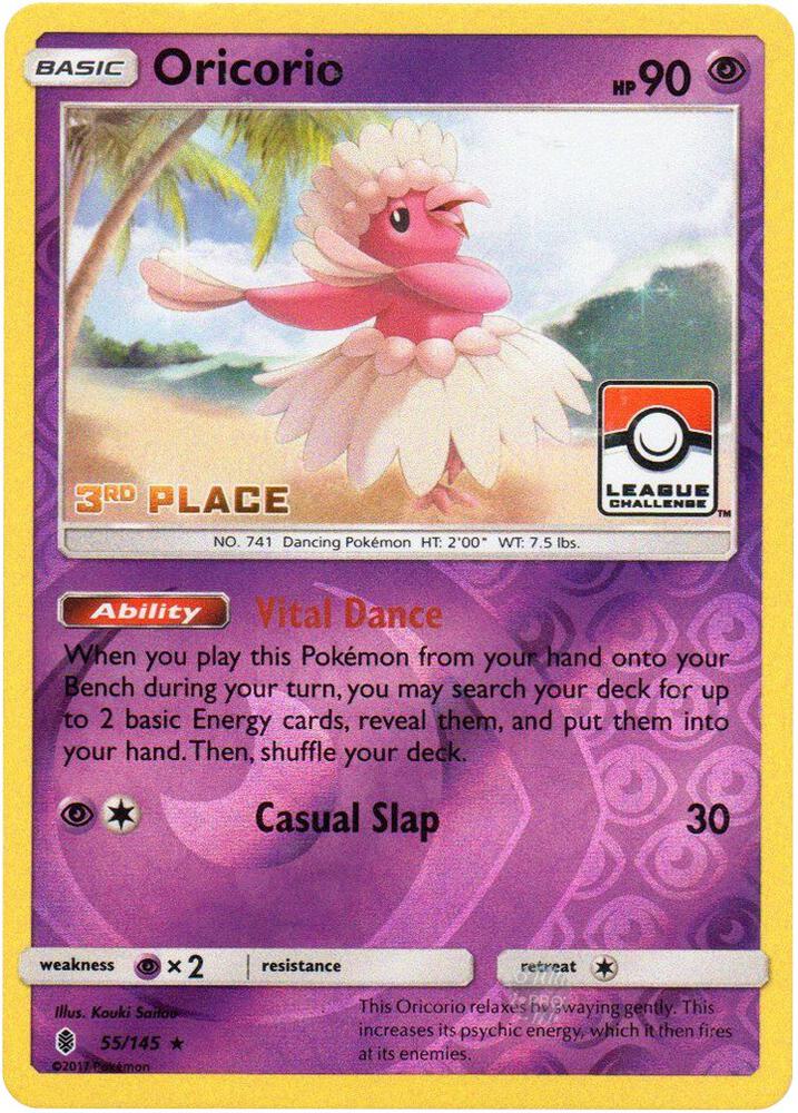 Oricorio - 55/145 (League Challenge) [3rd Place] 055/145 card from League & Championship Cards
