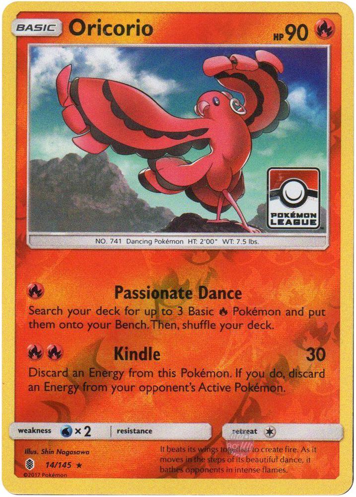 Oricorio - 14/145 (Pokemon League) 014/145 card from League & Championship Cards