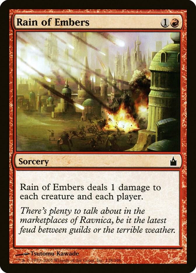 Rain of Embers 138 card from Ravnica: City of Guilds