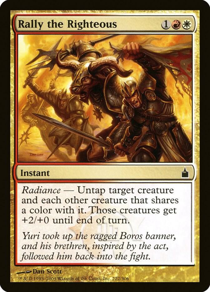 Rally the Righteous 222 card from Ravnica: City of Guilds