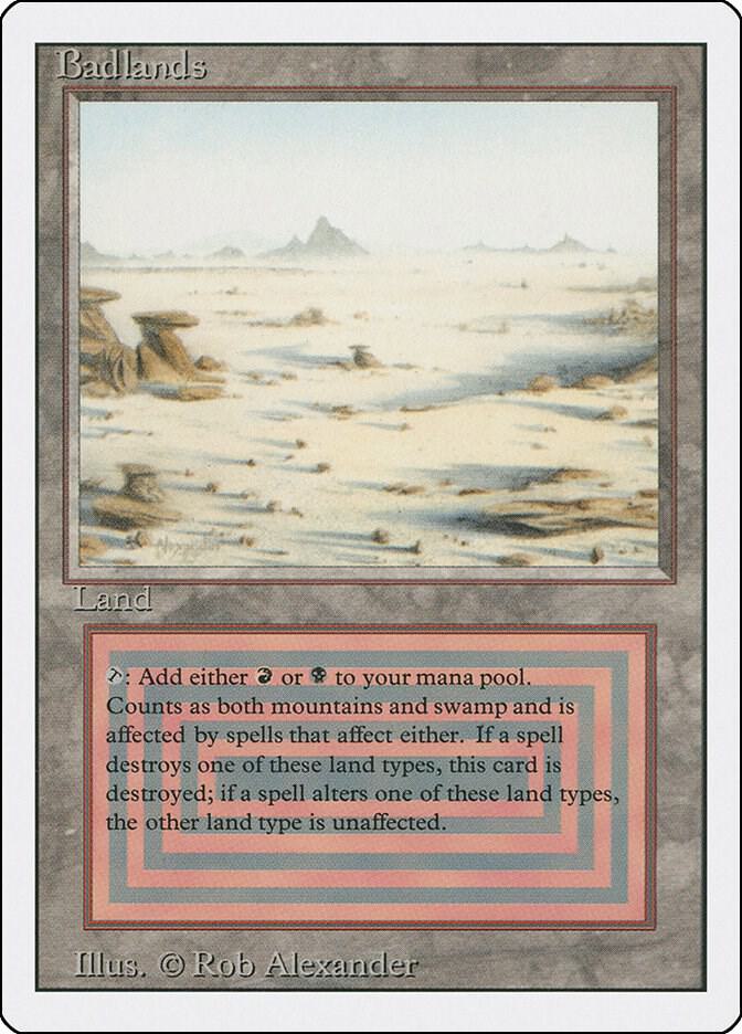 Badlands card from Revised Edition